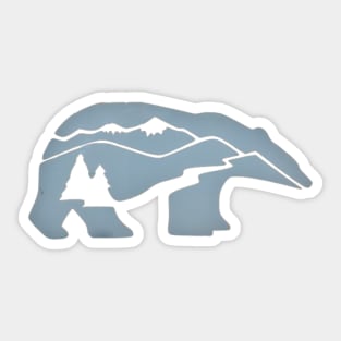 Camping with bear Sticker